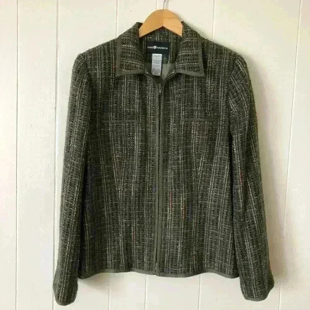 Sag Harbor Women's Multicolored Jacket Blazer Size 10